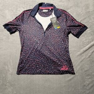 Callaway Women's Golf Shirt Size M NWT Purple Pink Black
